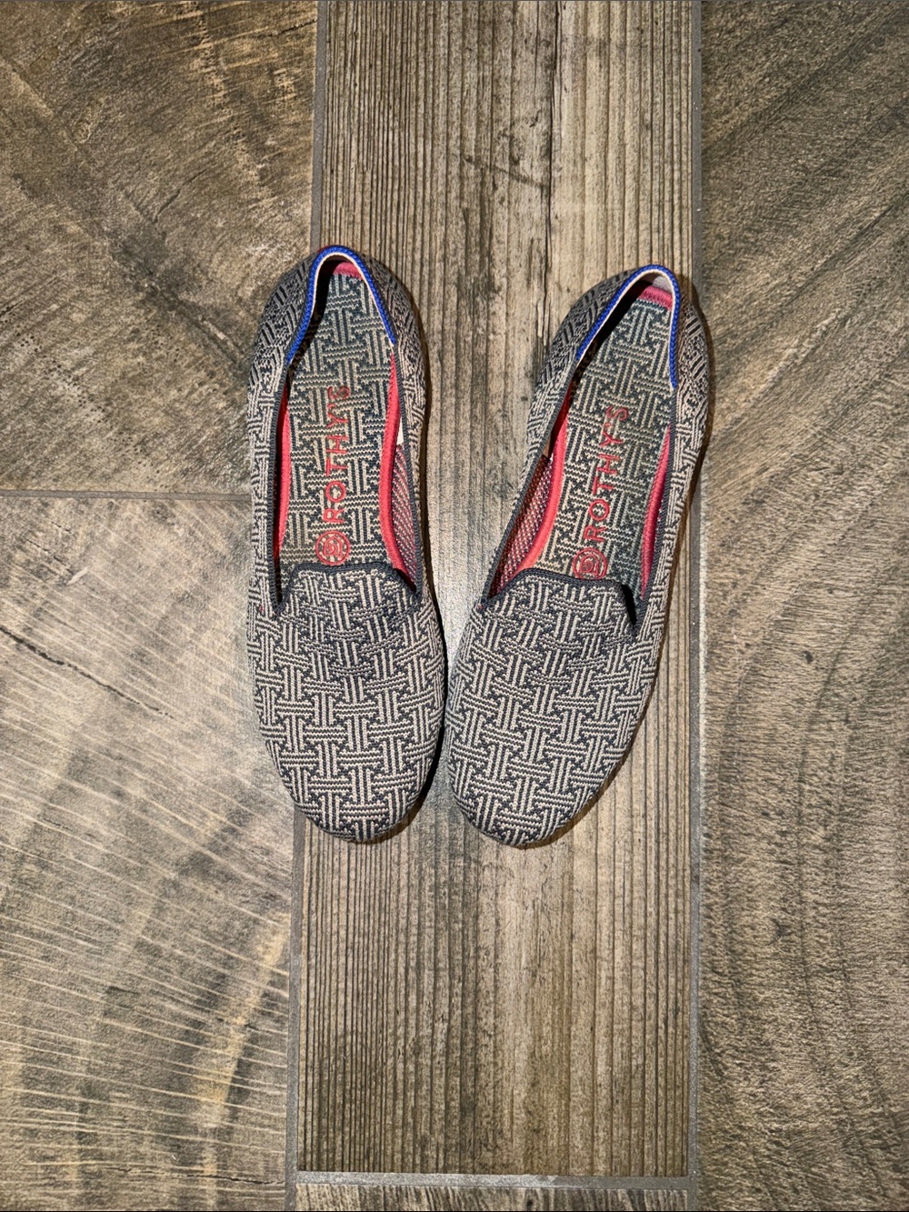 Rothy’s Patterned Slip-On Loafers - Black/Gray